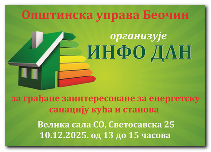 Инфо дан за грађане заинтересоване за енергетску санацију кућа и станова